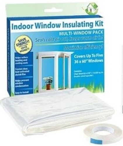 Fensterisolator Set Innen Fenster Isolierung Klar Kunststoff mit Halterung 5er Pack