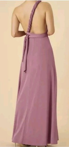 Monsoon Tracy Maxi Dress UK 20 Pink Twist Me Tie Me 15 Ways Bnwt Bridesmaid - Picture 2 of 10