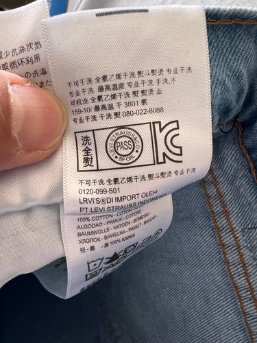 Levi's Hombre 501'93 0026 PREMIUM BIG "E" RECTO 34X32 Azul NUEVO CON ETIQUETAS $90 - Imagen 9 de 10
