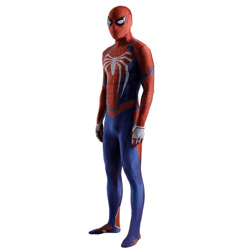 PS4 Spider-Man Jumpsuit Spiderman Suit Cosplay Costume Halloween Adult/Kids Gift - Picture 3 of 10