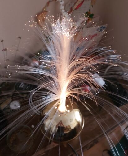 Vintage Fibre Optic Globe Night Disco Lamp Desk Taiwan Works + Box - Picture 15 of 23
