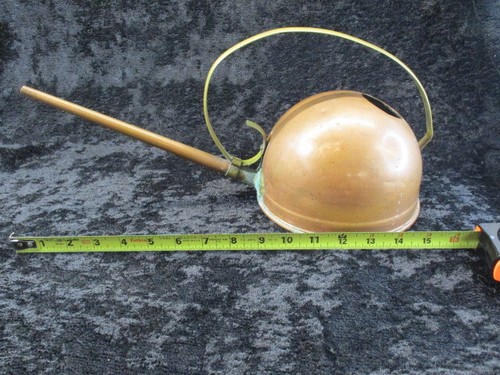 Vintage Revere massive Kupfer rustikale Gießkanne Rom, NY langer Auslauf Patina - Bild 7 von 16