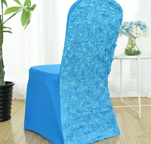 1Pc Spandex Chair Cover Wedding Rose Embroider Decor Banquet Birthday Party Show - Picture 4 of 35