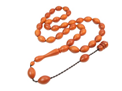 Darkening German Fiber Prayer Beads Oval, Alman Tesbih Misbaha 12.5x8.5mm 185 - Picture 15 of 18