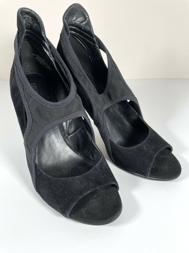 Nine West Damen Slipper schwarz Pumps, Open Toe, geschlossener Absatz, Gr. 7 Medium - Bild 2 von 8