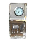 Clydesdale crystal clock with a horse Art-Dog