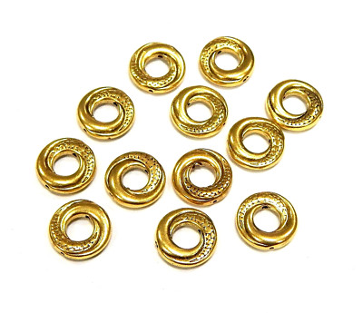 30 Metallperlen Verbinder 15mm Tibet Silber Donut Perlen Ring Spacer BEST F212