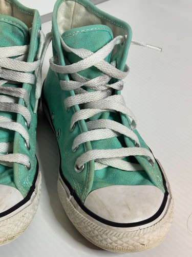 Converse Chuck Taylor All Star High Hi-Top Sneaker Shoes Cyber Teal Kids Youth 2 - Picture 3 of 7