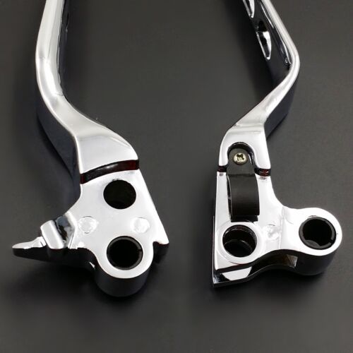 Leva frizione freno cranio cromato per Harley XL883 1200 Softail Dyna Cruiser FX - Picture 5 of 7