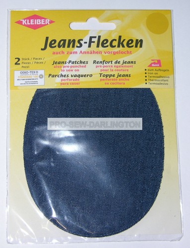 2 x JEANS DENIM REPAIR PATCHES IRON OR SEW ON ( CHOICE OF 7 COLOURS ) - Picture 4 of 8