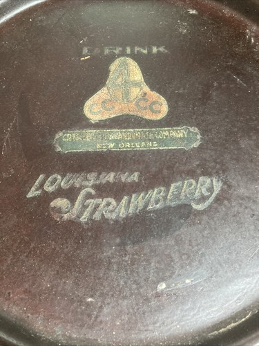 Bandeja para servir fresas de Louisiana c1890s 1900 CRESCENT CITY CARBONITE COMPANY - Imagen 3 de 15