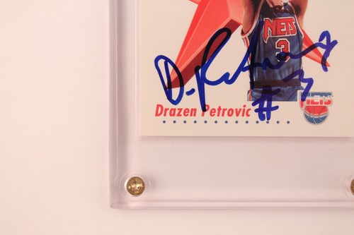 Drazen Petrovic signed Skybox Card Nets JSA James Spence Authentication - Picture 4 of 9