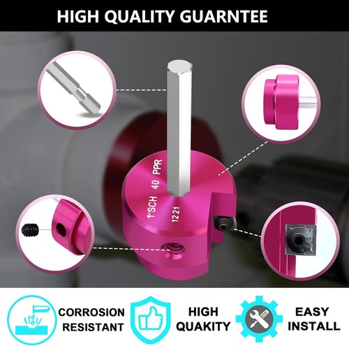 Pipe Reamer 1-Inch Head PVC Fitting Saver w/ 1/4" Hex Shaft For SCH 40 PVC CPVC - Picture 11 of 11