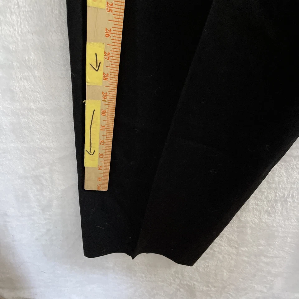 Louis Del Olio Pants Giannetti Pioro Womans 44 Waist Black Solid Made Italy - Image 4 of 4