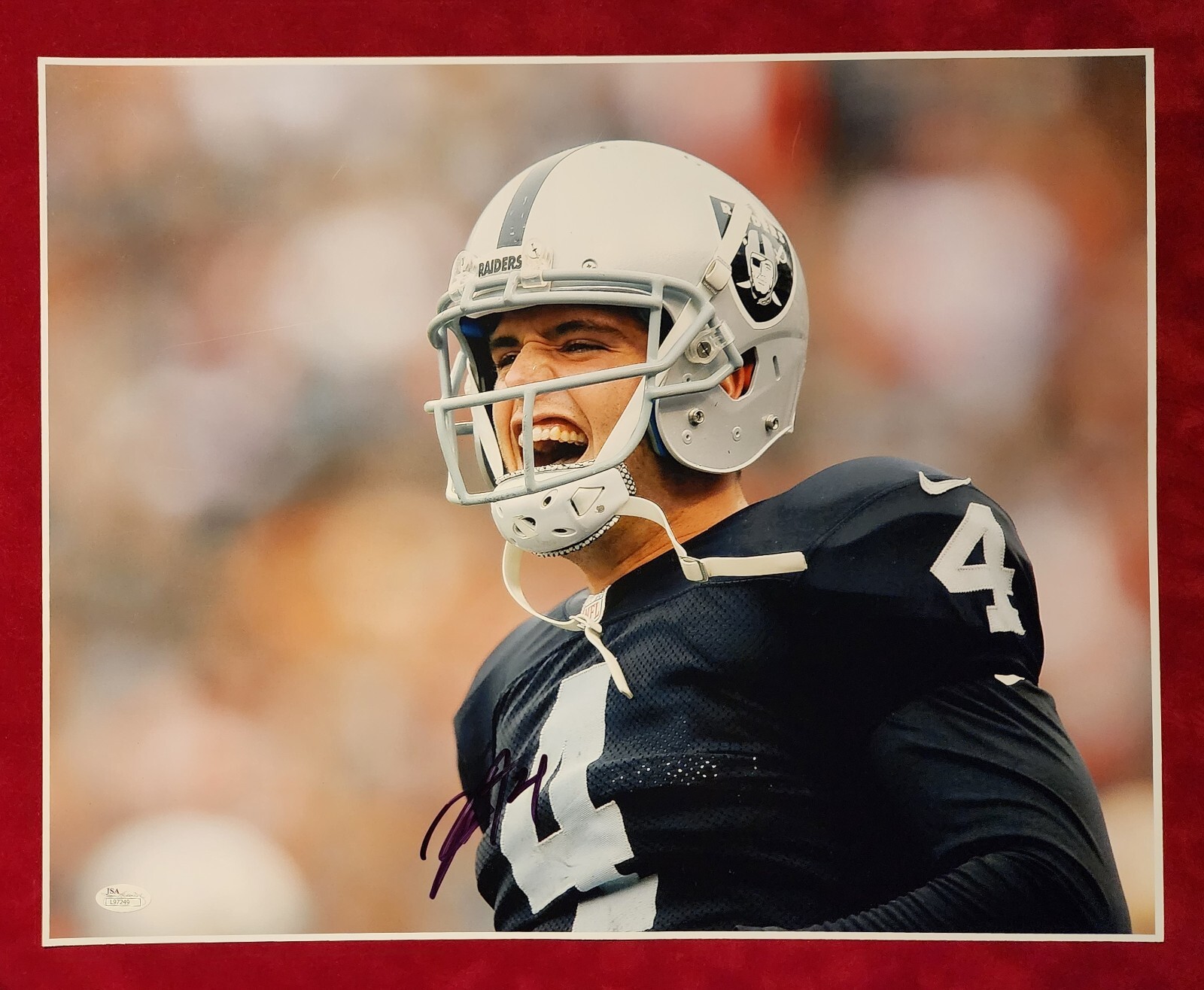 Derek Carr Autographed Signed Oakland Raiders 16x20 Photo w/JSA COA ( 2 ) 
