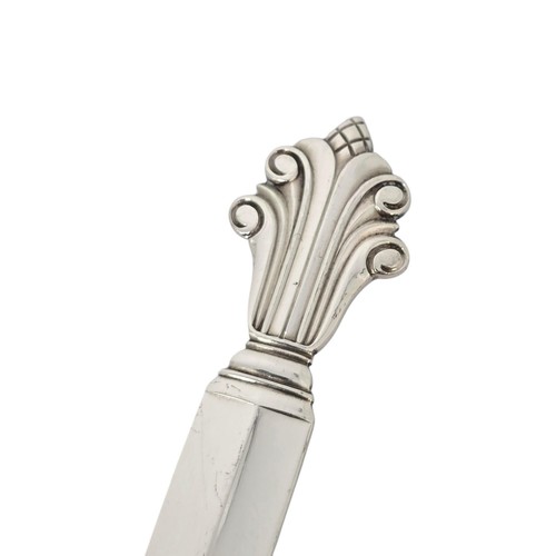 Set of 6 Georg Jensen Acanthus Sterling Silver Dessert/Oval Soup Spoons #19717 - Picture 8 of 10