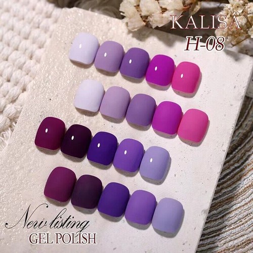 10Pcs KALISA Gel Nail Set Gel Nail Polish Kit Glitter Soak Off UV Varnish 15ml - Picture 9 of 40