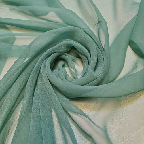 Sheer Crepe Chiffon Material Plain Print Wedding Drape Dress Craft Fabric 44" - Picture 40 of 219