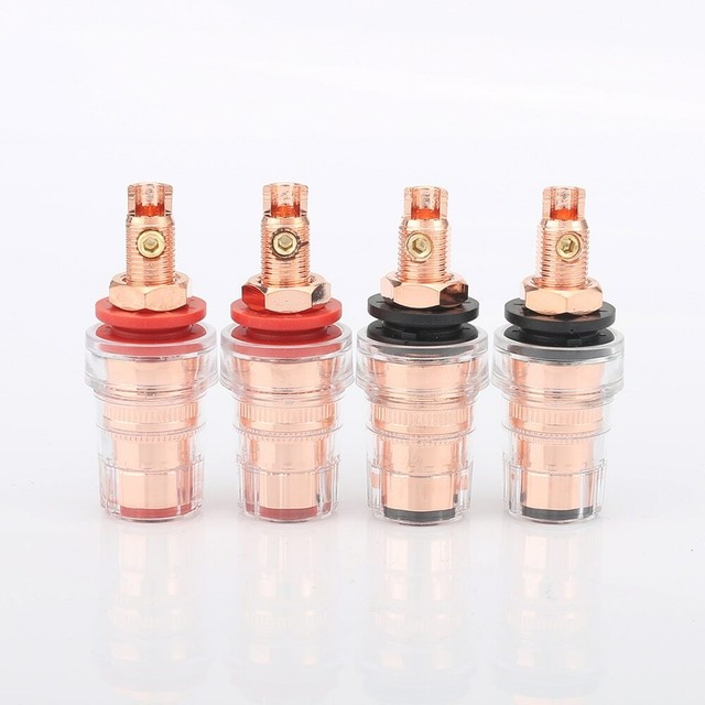 Pure Copper 99.998% Binding Posts Speaker Connectors Binding Post For HiFi DIY Pure Copper 99.998% Binding Posts Speaker Connectors Binding Post For HiFi DIY