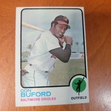 1973 TOPPS  BASEBALL CARD BALTIMORE ORIOLES #183 DON BUFORD Wax On Back