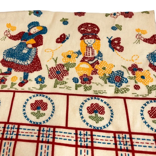 8 Vintage Quilt Block Cut Pieces 10 in Square Shapes Cotton Fabric Dutch Farm - Picture 6 of 9