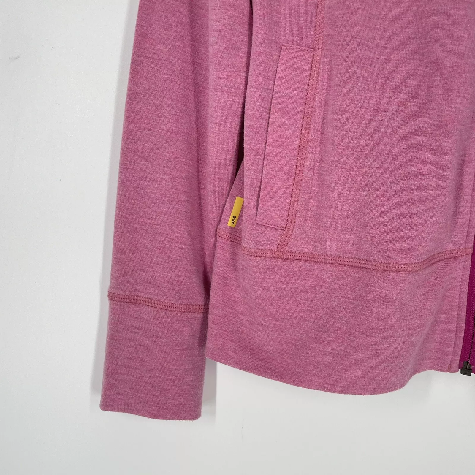 lole hooded full zip up cardigan jacket