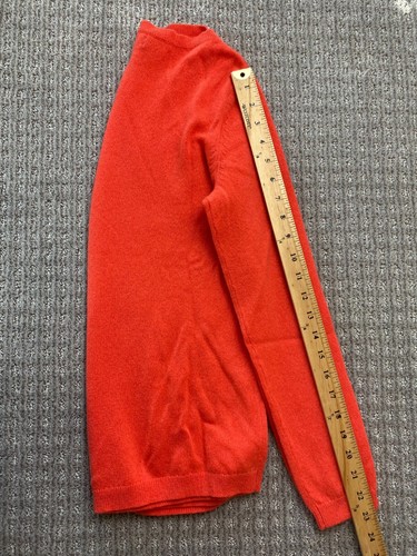 $149 New lands' End Women's LS Ballet 100%Cashmere Crew Neck Sweater Red S/P - Picture 8 of 13