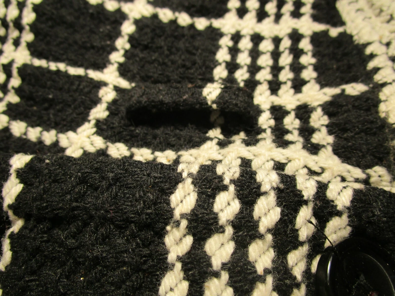 VETEMENTS Sottoveste Papaya piccola bianca e nera con passante per cintura