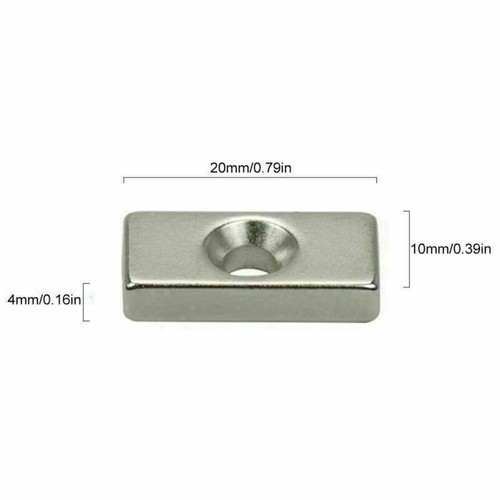 US Rare Earth DIY Industrial Strong Neodymium Magnet 20mm*10mm*4mm with Hole - Picture 17 of 17