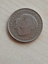2 Deutsche Mark BRD Theodor Heuss  1974 J