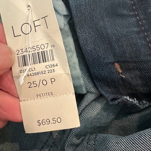 JEANS DONNA ANN TAYLOR LOFT NUOVO 25/0 PETITE PELLE MODERNA - Foto 7 di 9
