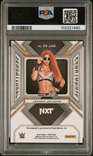 2024 Prizm WWE Jakara Jackson Auto PSA 9 - Foto 2 di 2