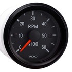 Vdo 333958 Cockpit Series 2-1/16" 6000 Rpm Tachometer Gauge