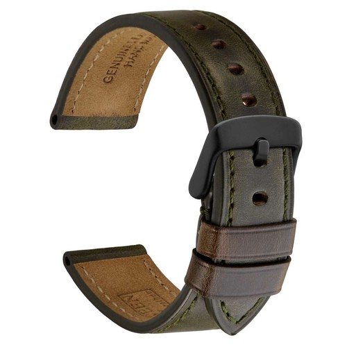 Correa de reloj de cuero vintage WOCCI 18mm 19mm 20mm 21mm 22mm 23mm 24mm - Imagen 11 de 29