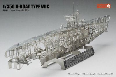 WWII U-BOAT TYPE VIIC Scale 1/350 Full Structure PE Model U BOAT