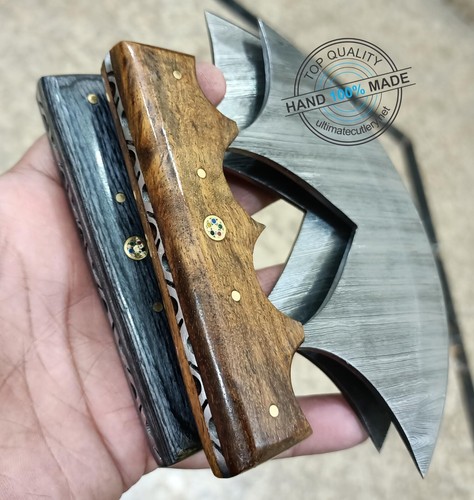 2 Stück maßgeschneidertes schönes Damaststahl Enthäutungsmesser ULU Messer (3008) - Bild 2 von 4