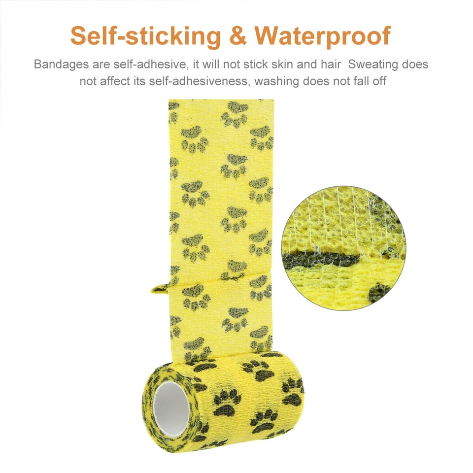 24 Rolls Elastic Cohesive Bandage Vet Wrap Self Adherent Wrap Vet Tape 7.5cm - Image 4 of 4