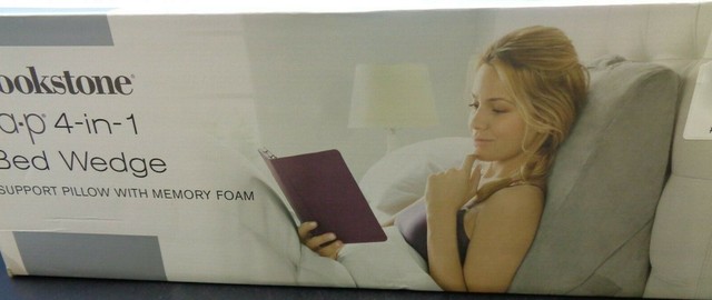 Nib85 Brookstone 4 In 1 Bed Wedge Support Pillow With Memory Foam Gray For Sale Online Ebay