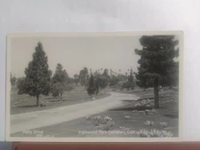 VTG Postcard, RPPC holy drive ,Inglewood Park, cemetery California