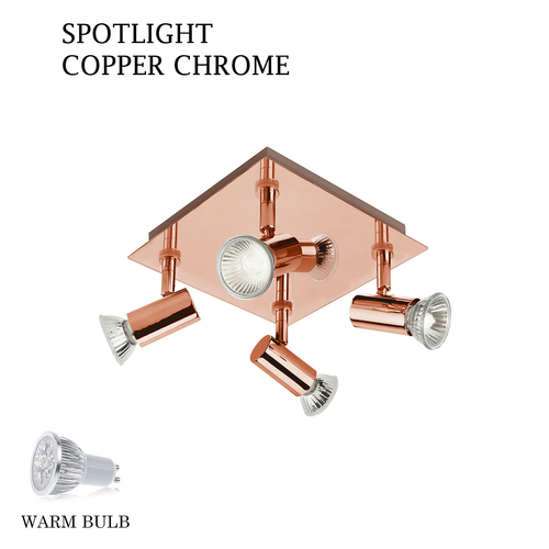 Modern 4 Way Gu10 LED Ceiling Light Fitting Ceiling Spotlight Kitchen Lights UK - Picture 10 of 12