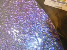 Dichroic Glass:CBS 96 COE Purple on Granite/Rippled Textured Clear- 3"Sq