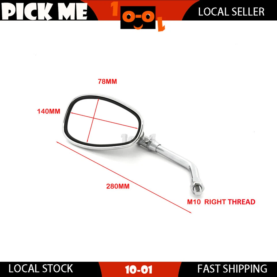 LH Rearview Mirror Fit Yamaha ROYAL STAR MIDNIGHT TOUR DELUXE XVZ13CTM 2006-2007 Foto 2 de 3