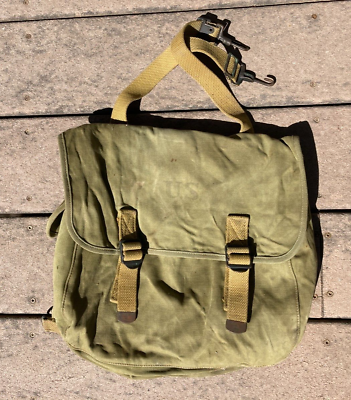 ORIGINAL WWII US Army M1936 MUSETTE BAG w/ Strap Field Gear