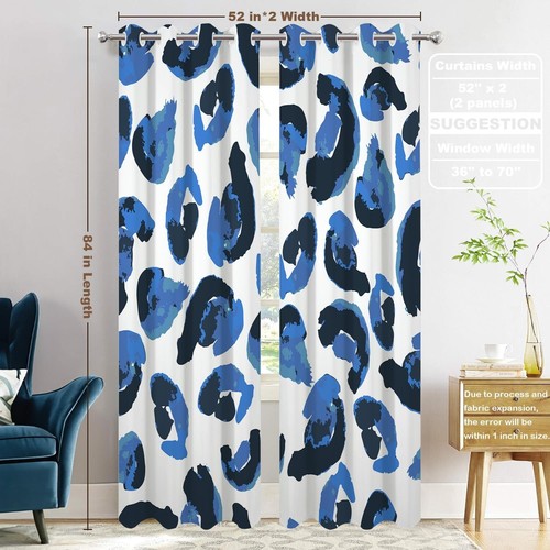 Batmerry Leopard Blackout Curtains for Bedroom, Animal Print Leopard Spots Bl... - Picture 5 of 6