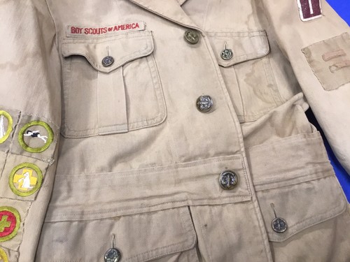 Boy Scouts BSA 1922 Jacket 15 Sq Merit Badges Felt Troop 1 Patrol Leader Metal - Picture 4 of 8