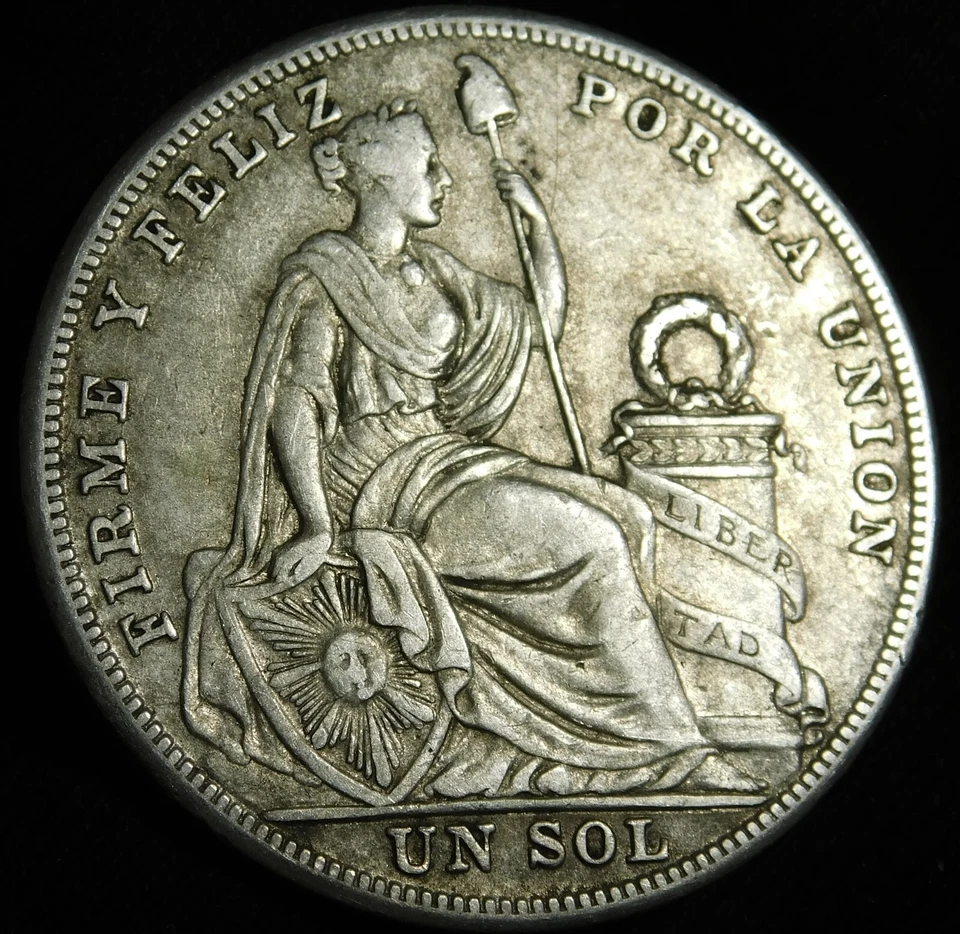 Perú 1926 Un Sol Lima Mint 5 decimos plata A1-23-504 Foto 4 de 4
