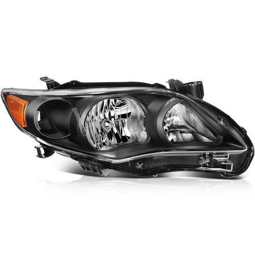 Pair Black Housing For Toyota For Corolla 2011 2012 2013 Headlights Assembly - Picture 2 of 9