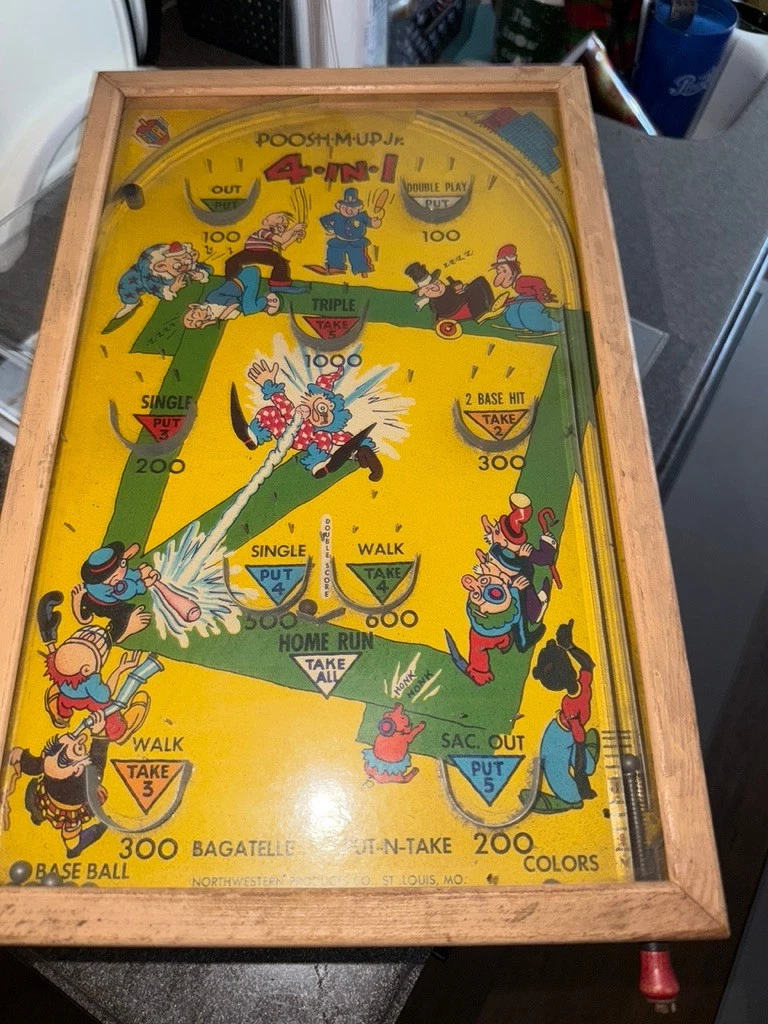 Baseball Pinball Game Indiana OTHER Vintage & Antique Toys for