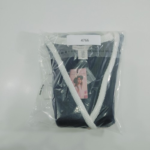 Sincerely Jules blu navy bianco orlo bottoni davanti maglia gilet maglione donna M - Foto 9 di 9