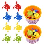 24 Pcs Jumping Frog Toys Plastic Kids Finger Pressing Bouncing Party Favors